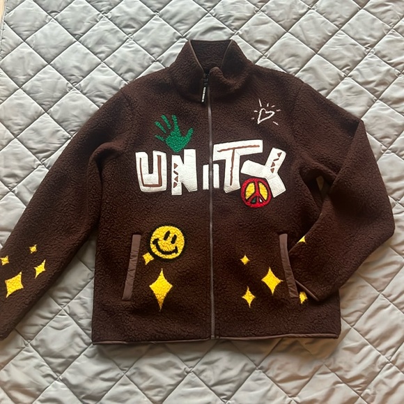 REASON Sherpa Jacket Brown Medium